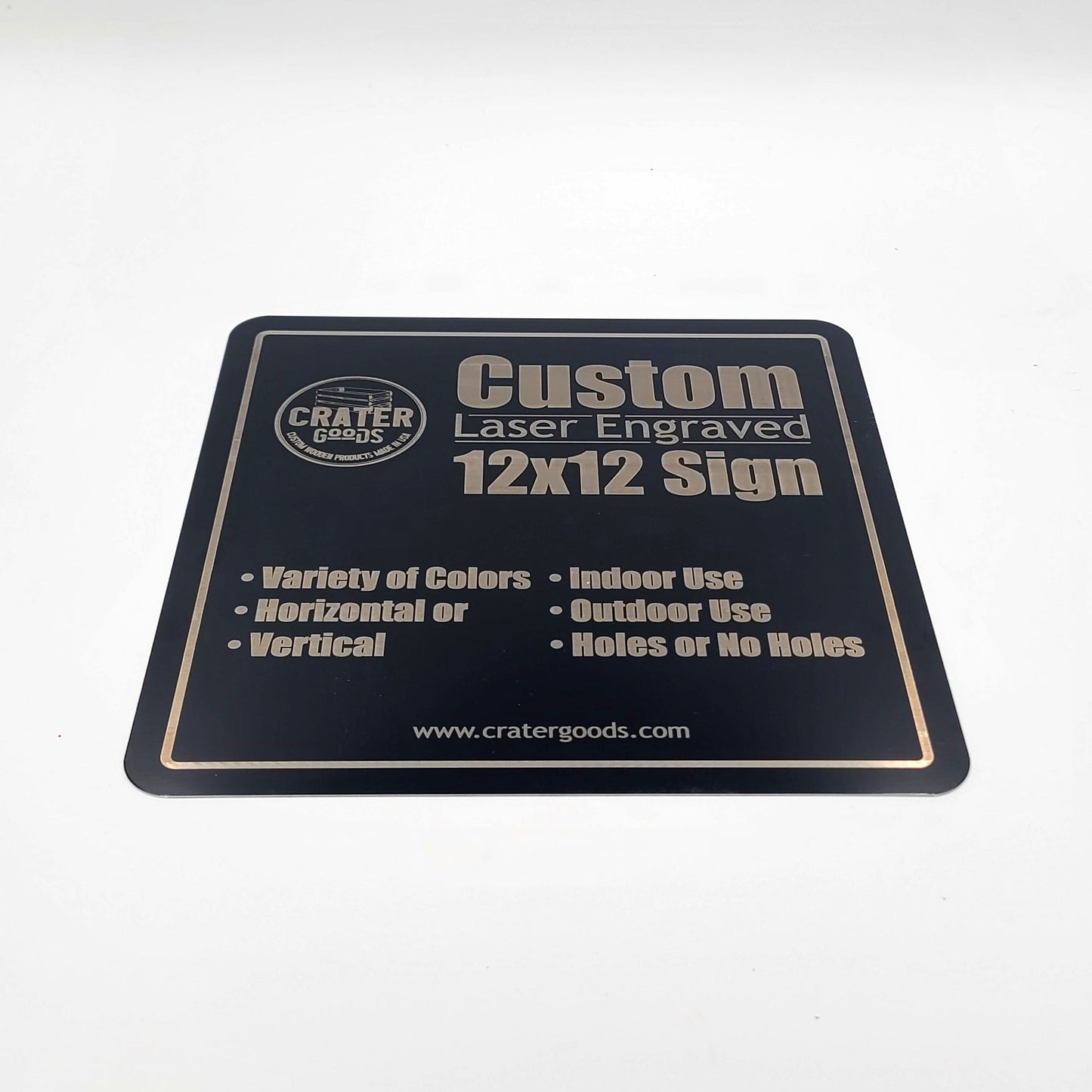 Custom Laser Engraved Metal Sign - CEA001 - Custom Signs