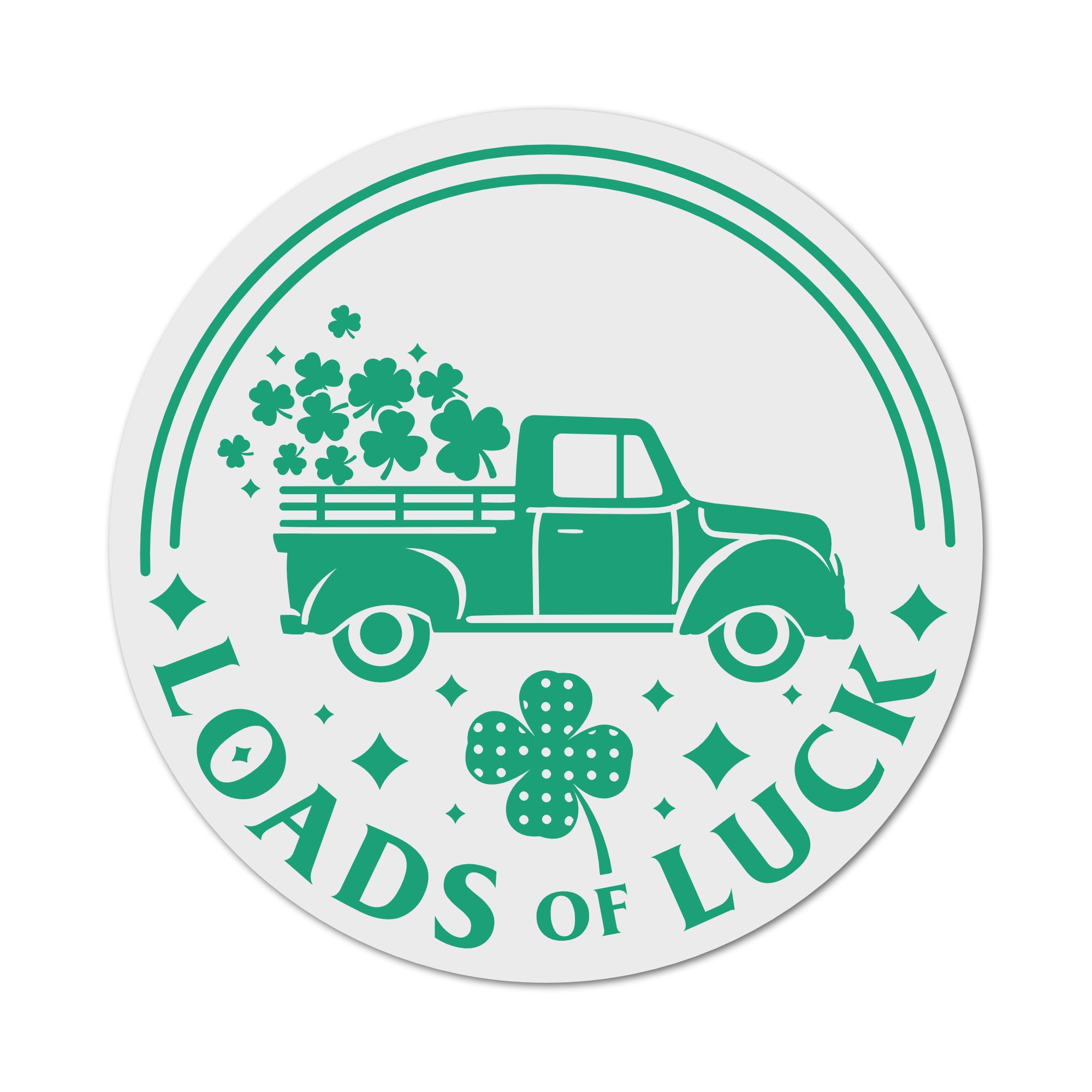 ASWI044 - Loads of luck St Patrick's Day Aluminum Wreath Sign Insert