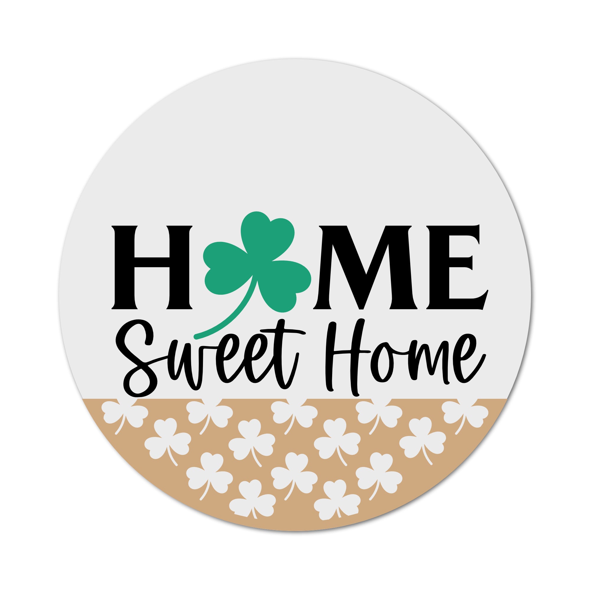 ASWI048 - Home Sweet Gnome St Patrick's Day Aluminum Wreath Sign Insert
