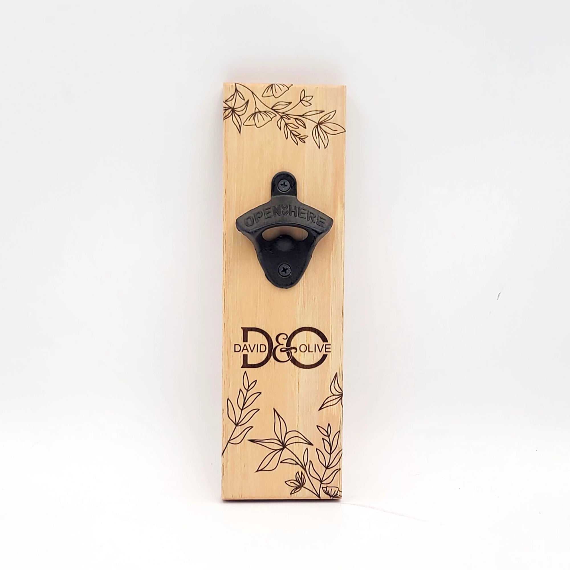 Hickory Botanical Personalized Bottle Opener