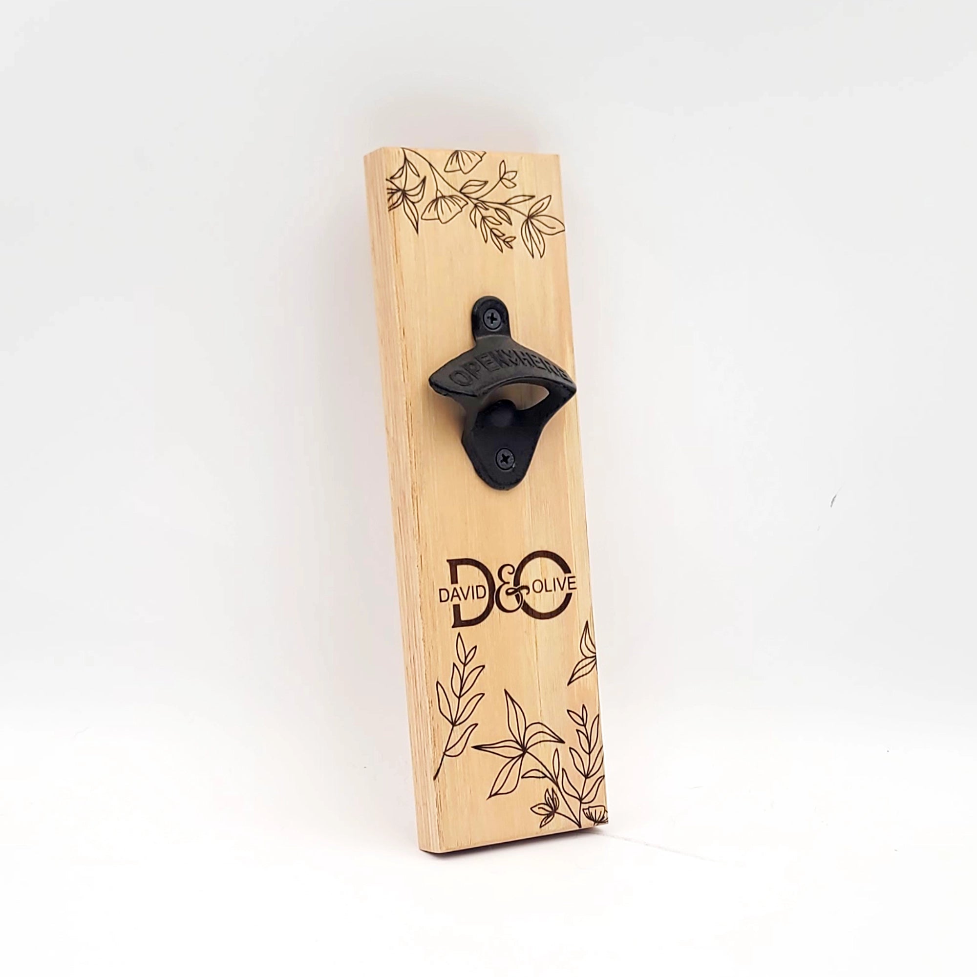 Hickory Botanical Personalized Bottle Opener