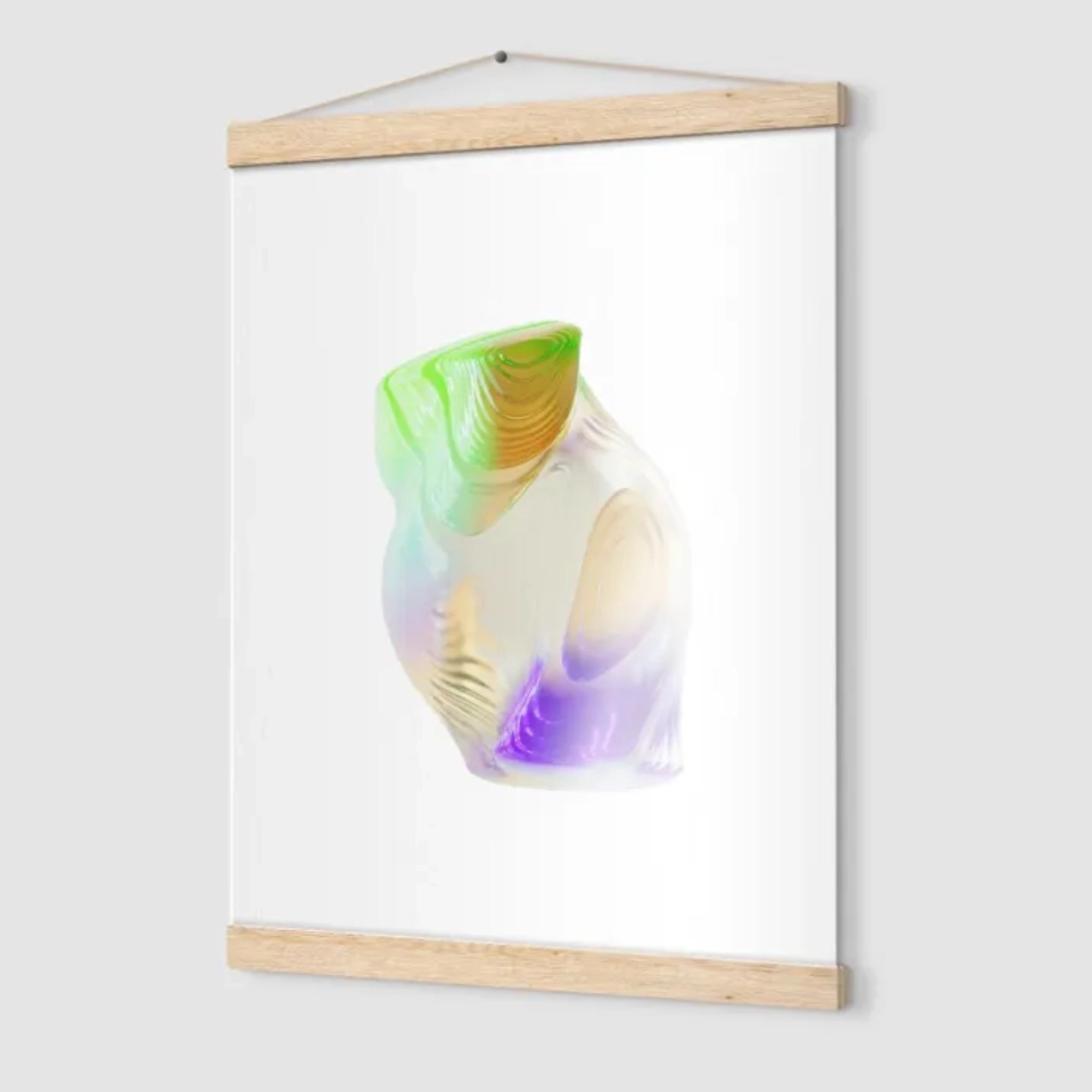 Classic Semi-Glossy Paper Poster with Hanger - Dark Wood