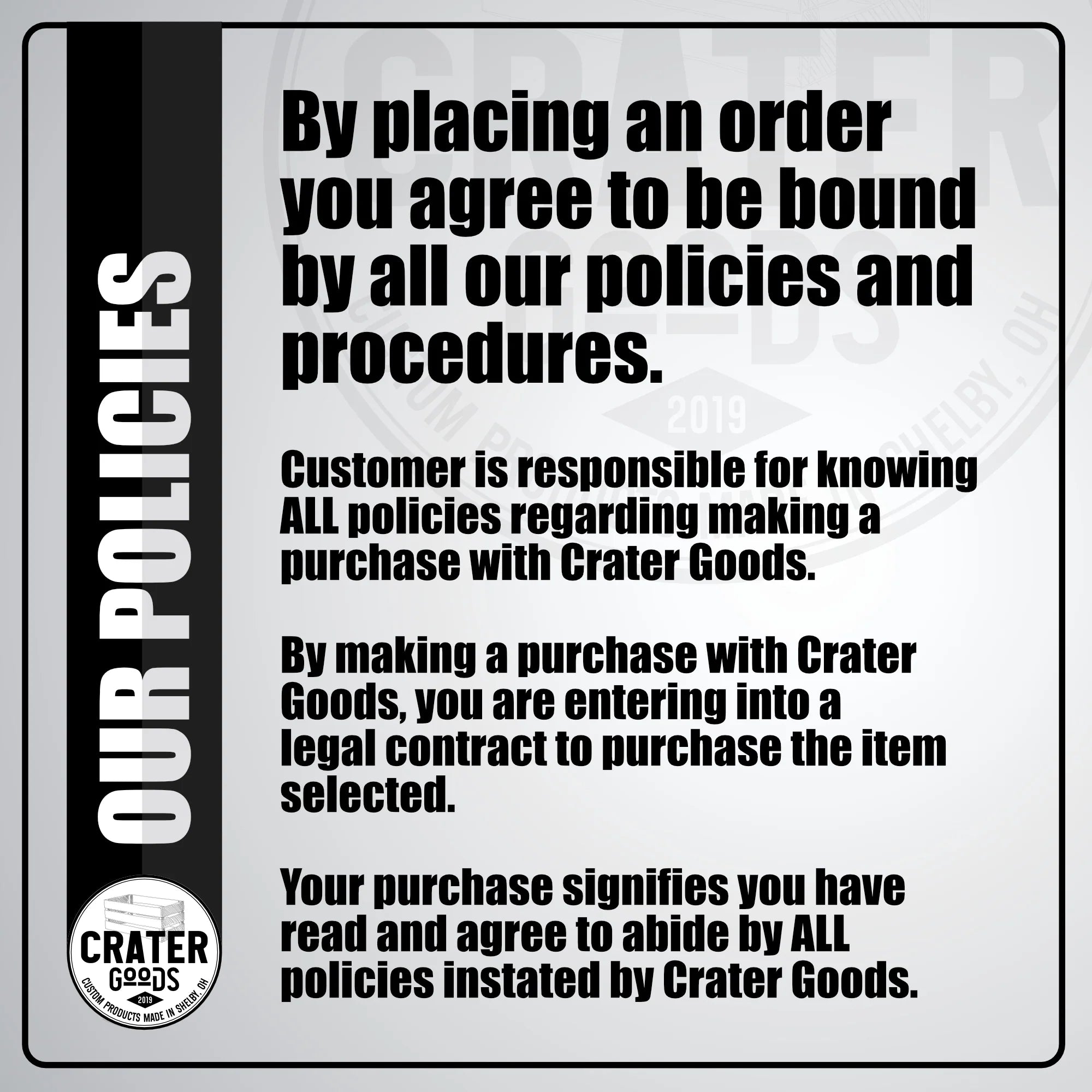 Wooden Coaster Policies