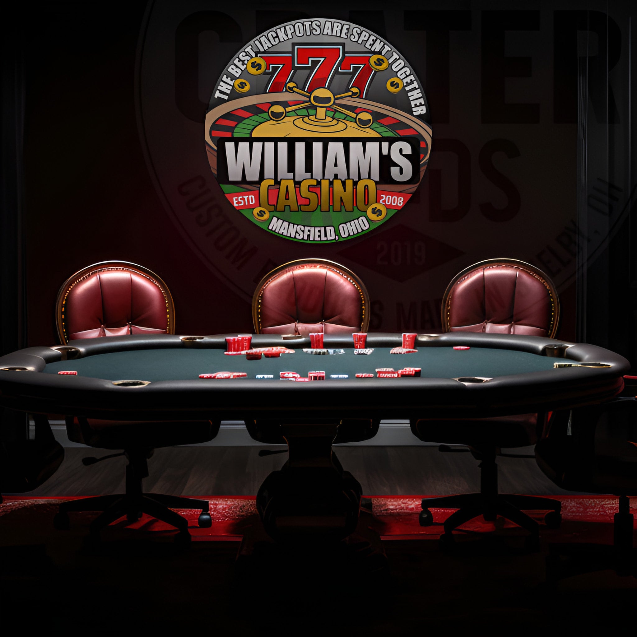 PAS001 - Personalized Casino Game Room Sign - Personalized Signs