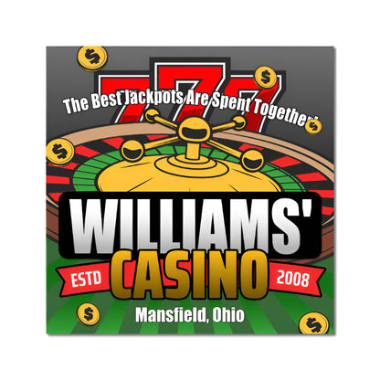 PAS002 - Personalized Casino Game Room Sign - Personalized Signs