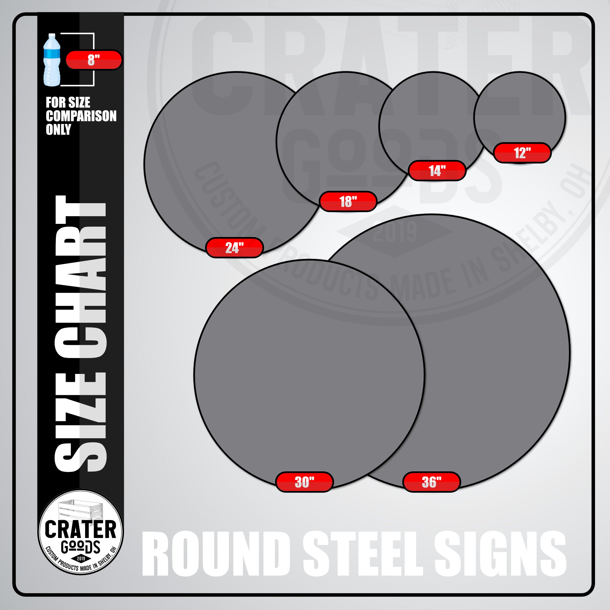 Custom Round Steel Sign - SES001
