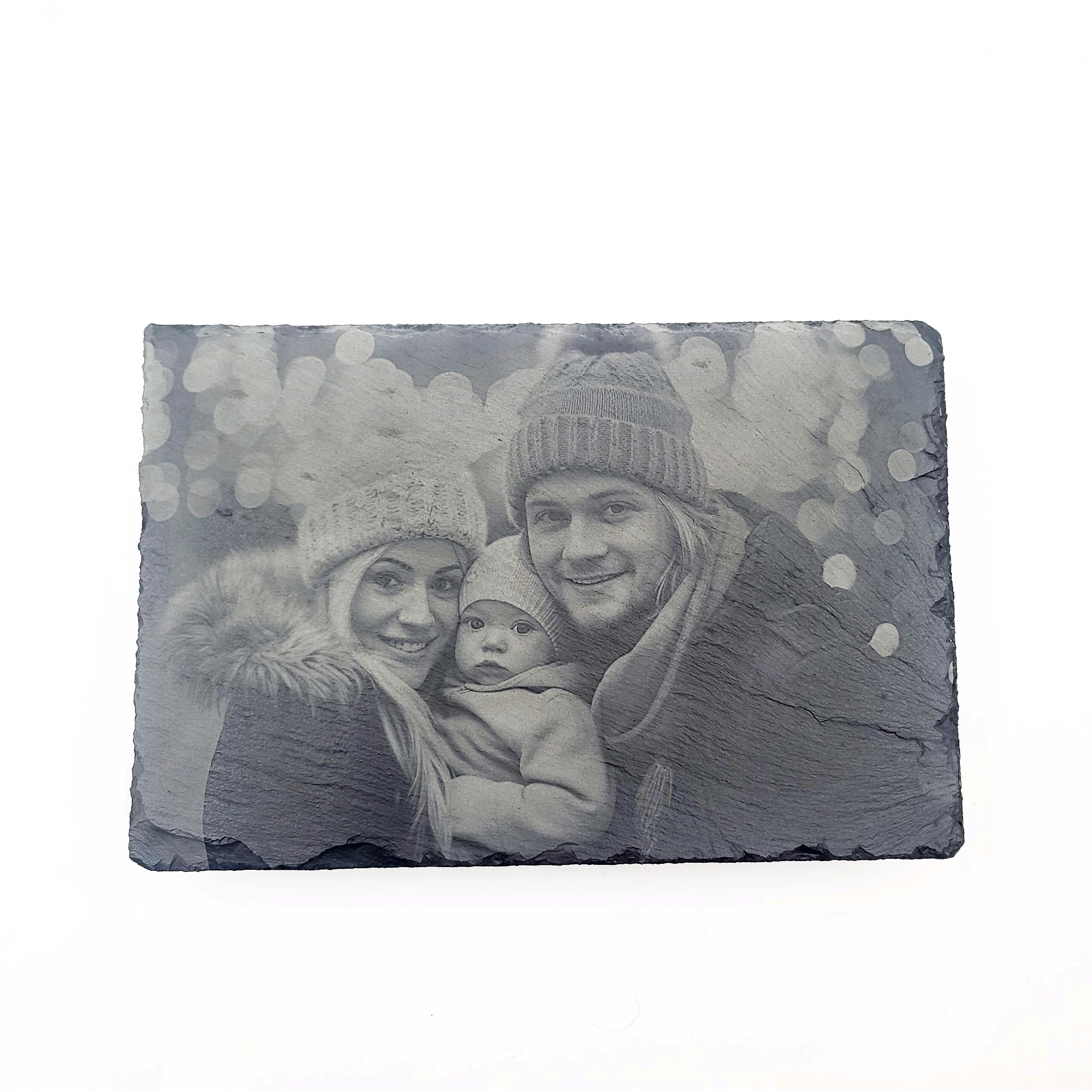 Laser Engraved Slate Photo Plaque - LS001