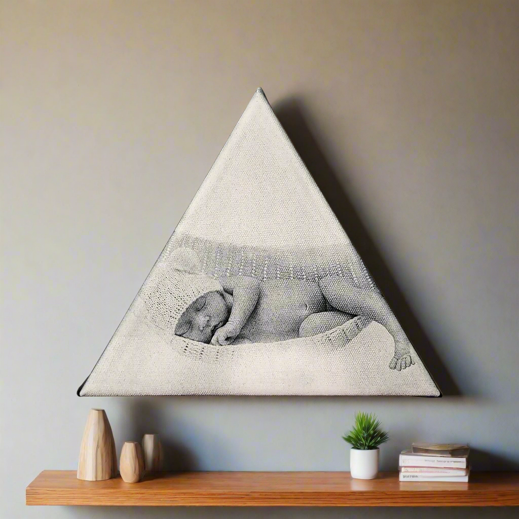 Triangle Laser Engraved Photo Canvas | LC008