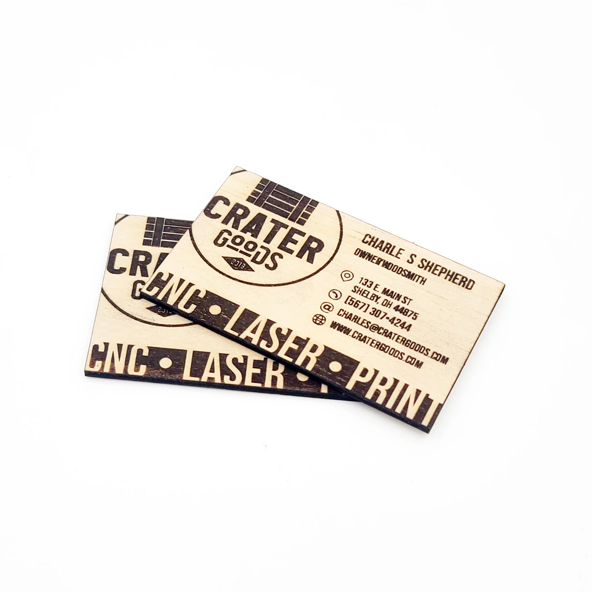 Custom Wood Business Cards