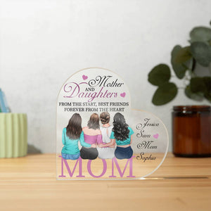 Mother and Daughters Acrylic Heart Plaque - AHP001 - Jewelry