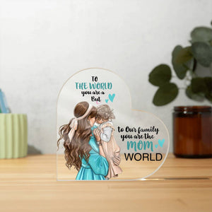 To The World Acrylic Heart Plaque - AHP003 - Jewelry