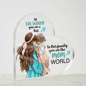 To The World Acrylic Heart Plaque - AHP003 - Jewelry