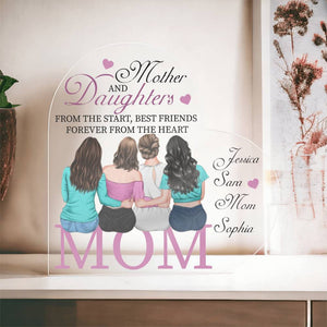 Mother and Daughters Acrylic Heart Plaque - AHP001 - Jewelry