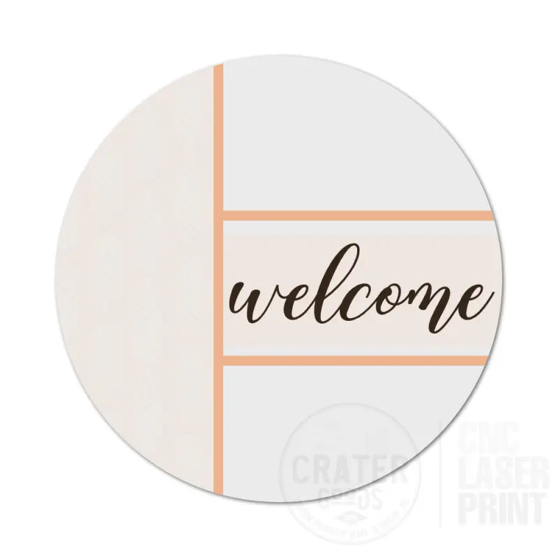 ASWI011 - Welcome Eagle BOHO Aluminum Wreath Sign Insert - Wreath Sign Inserts