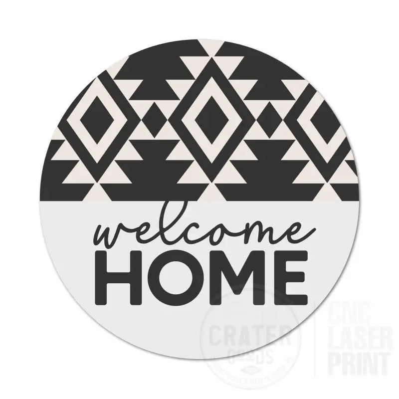 ASWI026 - Welcome Home BOHO Aluminum Wreath Sign Insert - Wreath Inserts