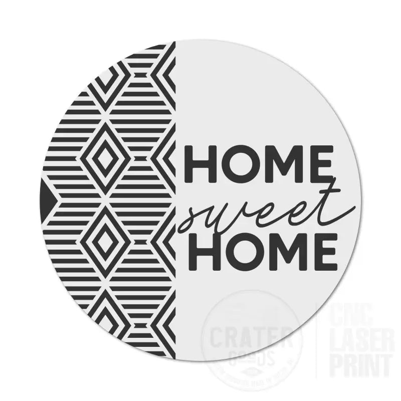 ASWI028 - Boho Sweet Home Aluminum Wreath Sign Insert - Wreath Sign Inserts