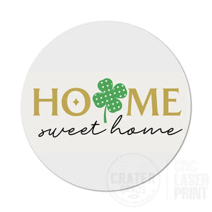 ASWI046 - Home Sweet Home St Patrick’s Day Aluminum Wreath Sign Insert - Wreath Sign Inserts