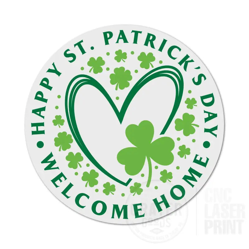 ASWI054 - Happy St Patrick’s Day Aluminum Wreath Sign Insert - Wreath Sign Inserts