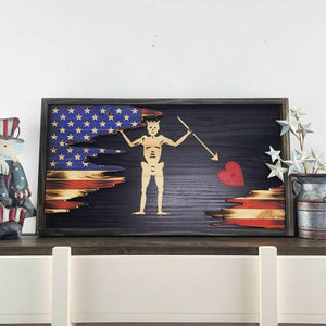 Blackbeard Wood Flag (Layered) - Premium Wooden American Flag from Crater Goods - Just $79.99! Shop now at Crater Goods