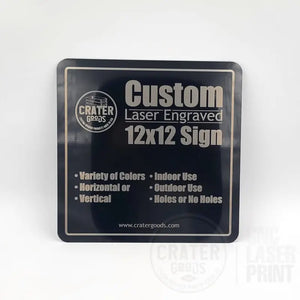 Custom Laser Engraved Metal Sign - CEA001 - Custom Signs