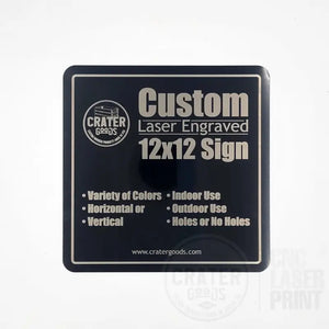 Custom Laser Engraved Metal Sign - CEA001 - Custom Signs