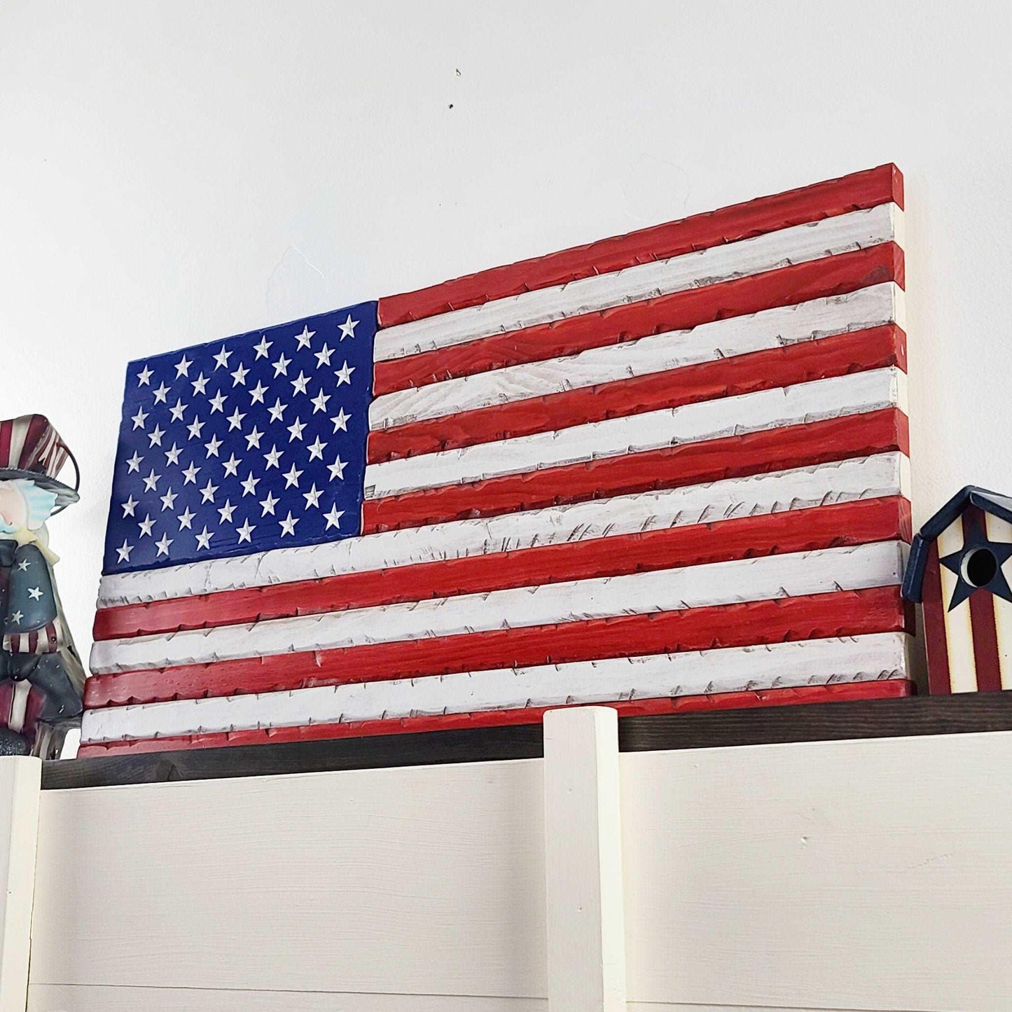 Distressed Wood Flag (Slatted) - Premium Wooden American Flag from Crater Goods - Just $44.99! Shop now at Crater Goods