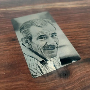 Laser Engraved Aluminum Wallet Photo - Engraved Photos