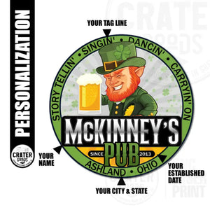 Personalized Irish Pub Aluminum Sign - PAS002 - Personalized Signs