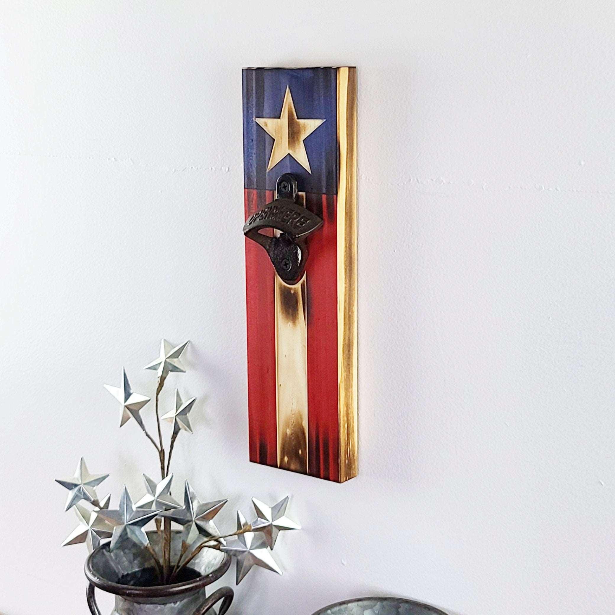 Single Star Flag Bottle Opener - Premium Bottle Openers from Crater Goods - Just $29.99! Shop now at Crater Goods