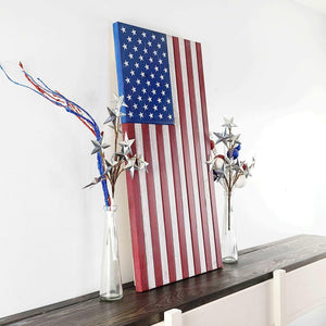 Vertical Wood Flag (Slatted) - Premium Wooden American Flag from Crater Goods - Just $44.99! Shop now at Crater Goods