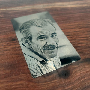 Laser Engraved Aluminum Wallet Photo - Engraved Photos