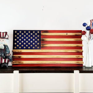 Wood Flag Challenge Coin Holder - Premium Wooden American Flag from Crater Goods - Just $129.99! Shop now at Crater Goods