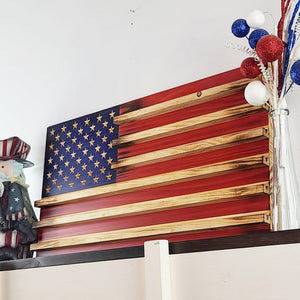 Wood Flag Challenge Coin Holder - Premium Wooden American Flag from Crater Goods - Just $129.99! Shop now at Crater Goods