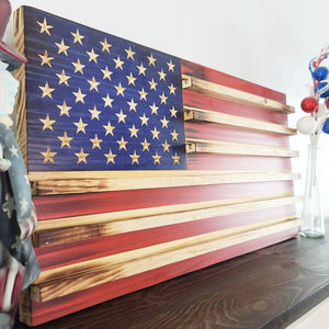 Wood Flag Challenge Coin Holder - Premium Wooden American Flag from Crater Goods - Just $129.99! Shop now at Crater Goods