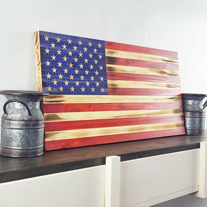 Wooden American Flag - Premium Wooden American Flag from Crater Goods - Just $38.99! Shop now at Crater Goods