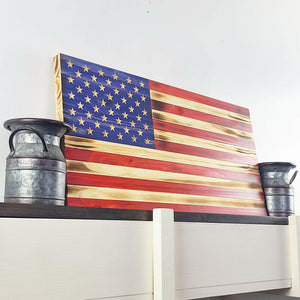 Wooden American Flag - Premium Wooden American Flag from Crater Goods - Just $38.99! Shop now at Crater Goods